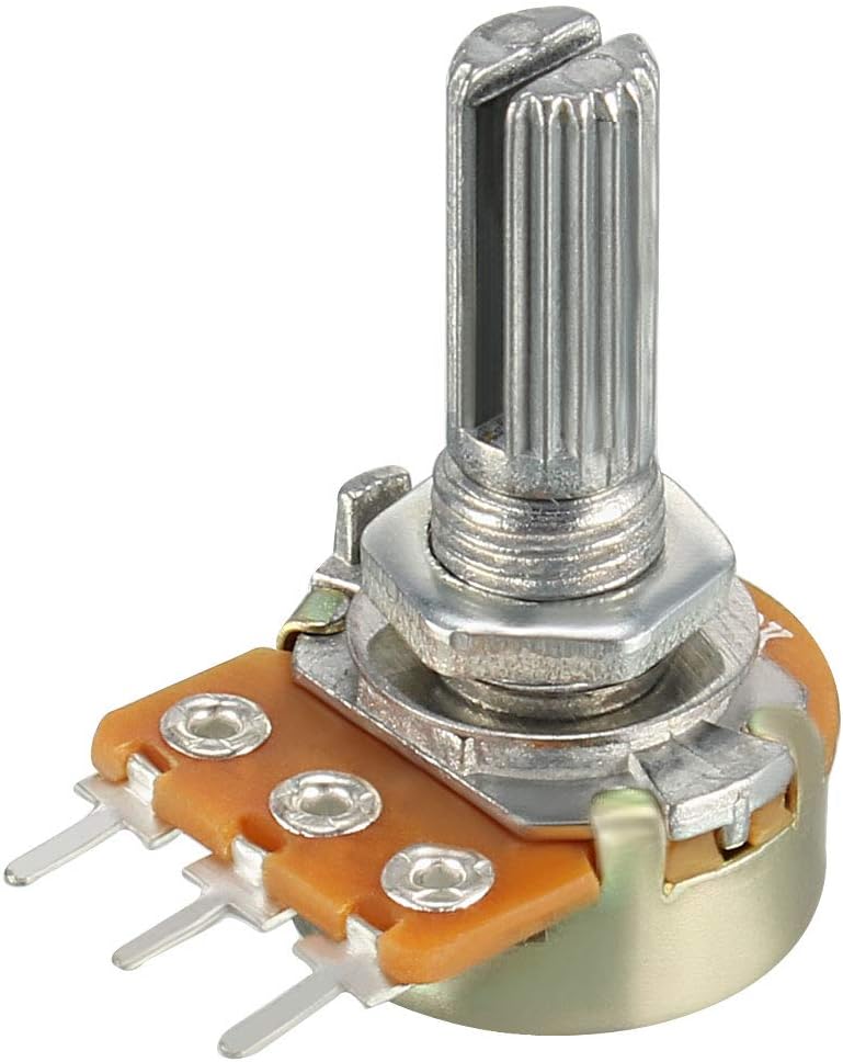WH148 100K Ohm Variable Resistors Single Turn Rotary Carbon Film Taper Potentiometer