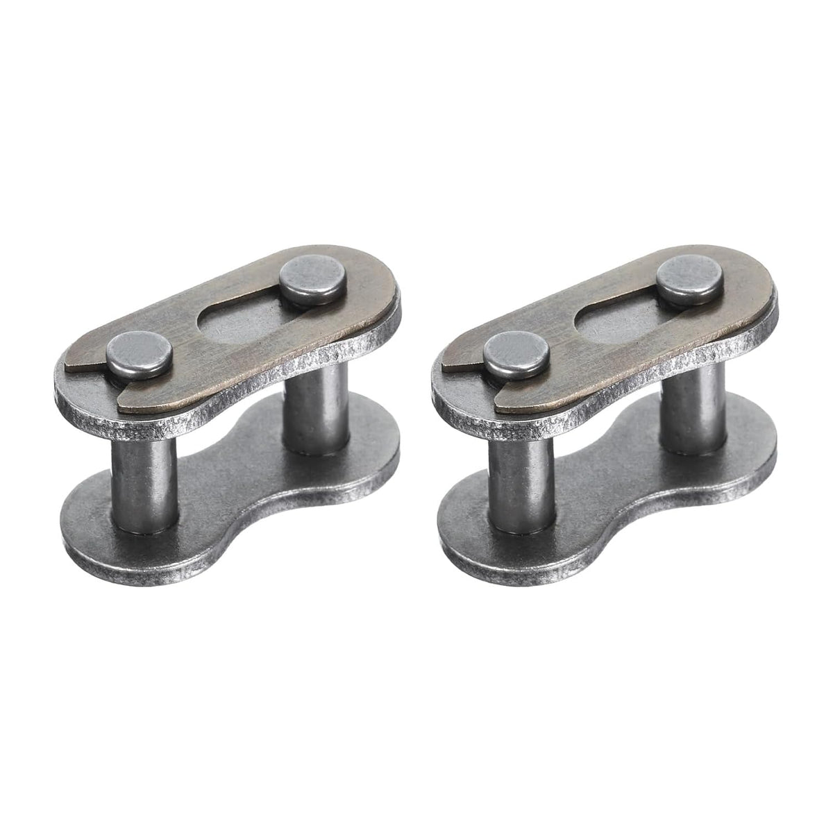 2Pcs #520 Chain Master Connector Link Roller, 15mm Pitch Carbon Steel, Standard Connecting Split Links