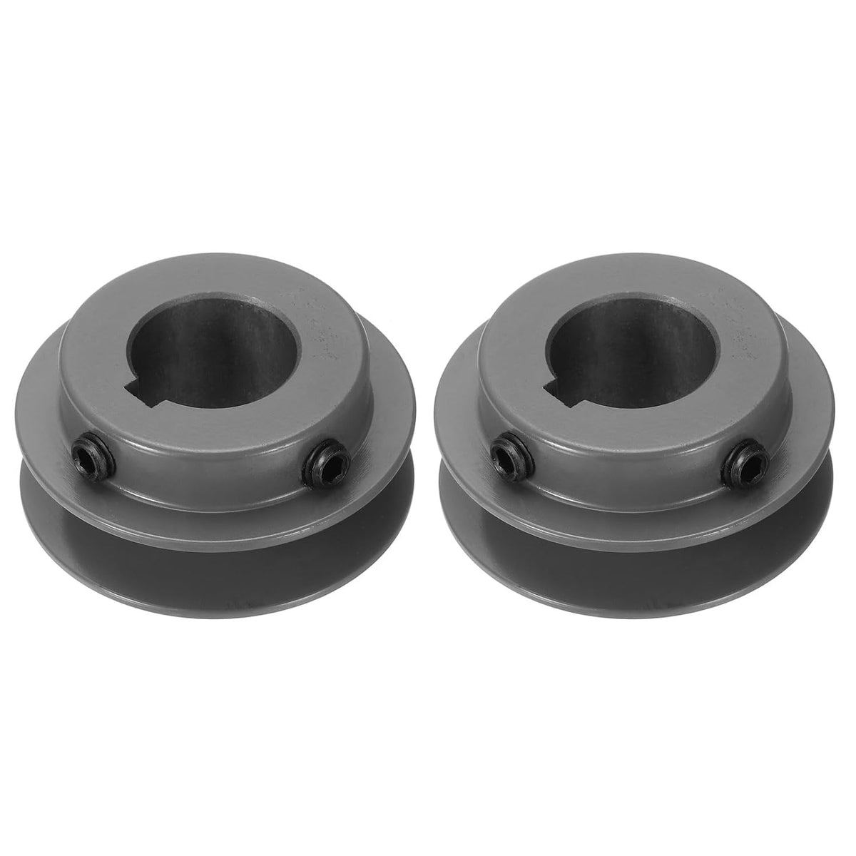 2Pcs AK24-1 V-Belt Sheave 1"Bore 2.45"OD Single Groove Web Sheave Bored-to-Size Sheave, Cast Iron, Belt Section for 4L or A Belt