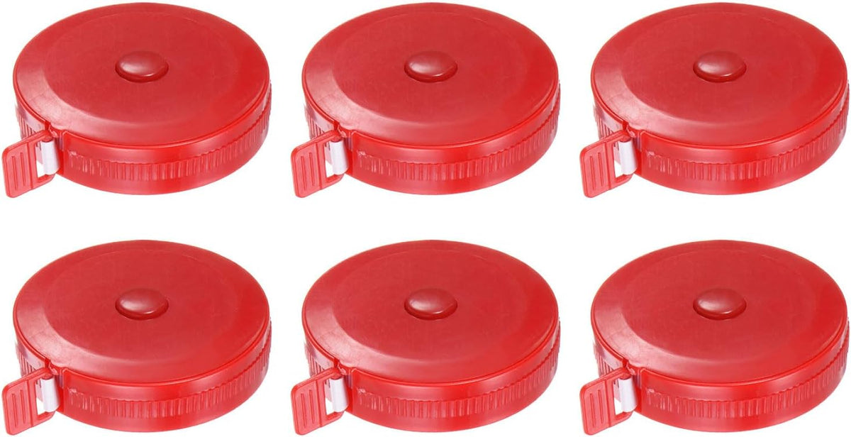 6 Pcs Round Case Automatic Retractable Sewing Tape Measure 150cm 60"