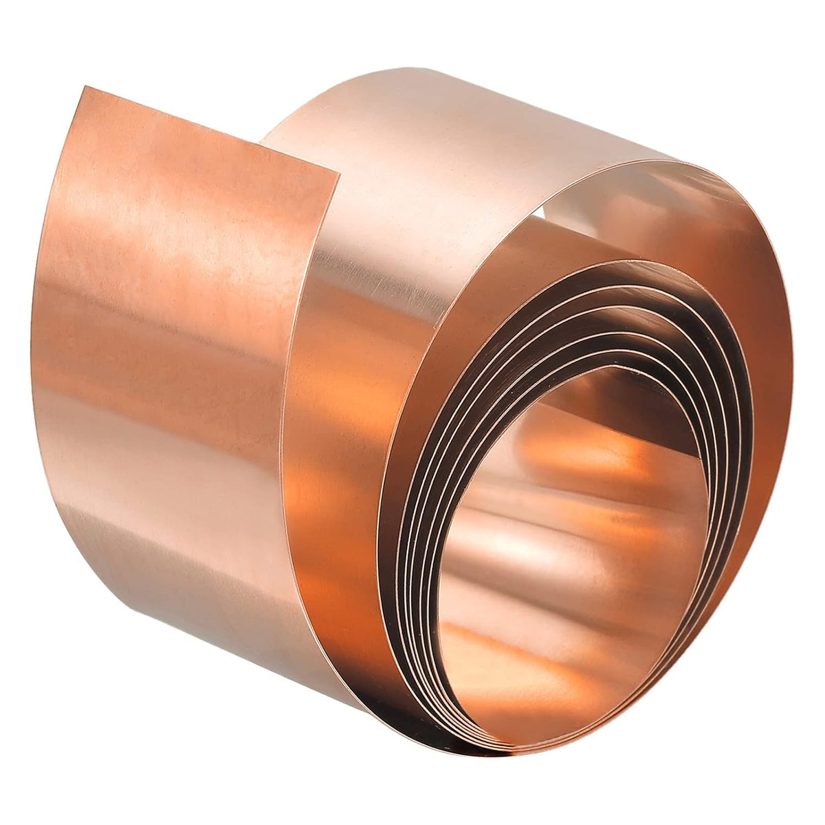 Copper Sheet Roll, 2000mm x 30mm x 0.2mm 99.9% Pure Copper Strip Metal Foil Plate for Electrical DIY Projects