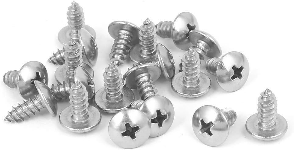 M5x12mm 316 Stainless Steel Truss Phillips Head Self Tapping Screws 20pcs
