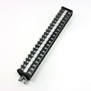 a13091600ux1093 660V 20 Amp 20 Positions Rail Mount Covered Screw Terminal Block TD-2020, 1.57" Width, 10.43" Length