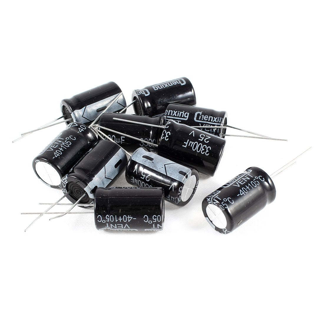 10 Pcs 3300Uf 25V Radial Aluminum Electrolytic Capacitors, 16 x 25 mm