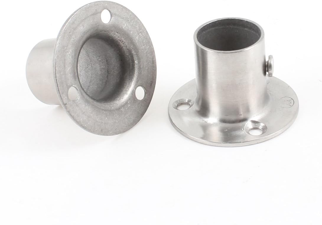 2 Pcs 19mm x 30mm Stainless Steel Clothes Lever Socket Pipe Weld Neck Flange with Screws