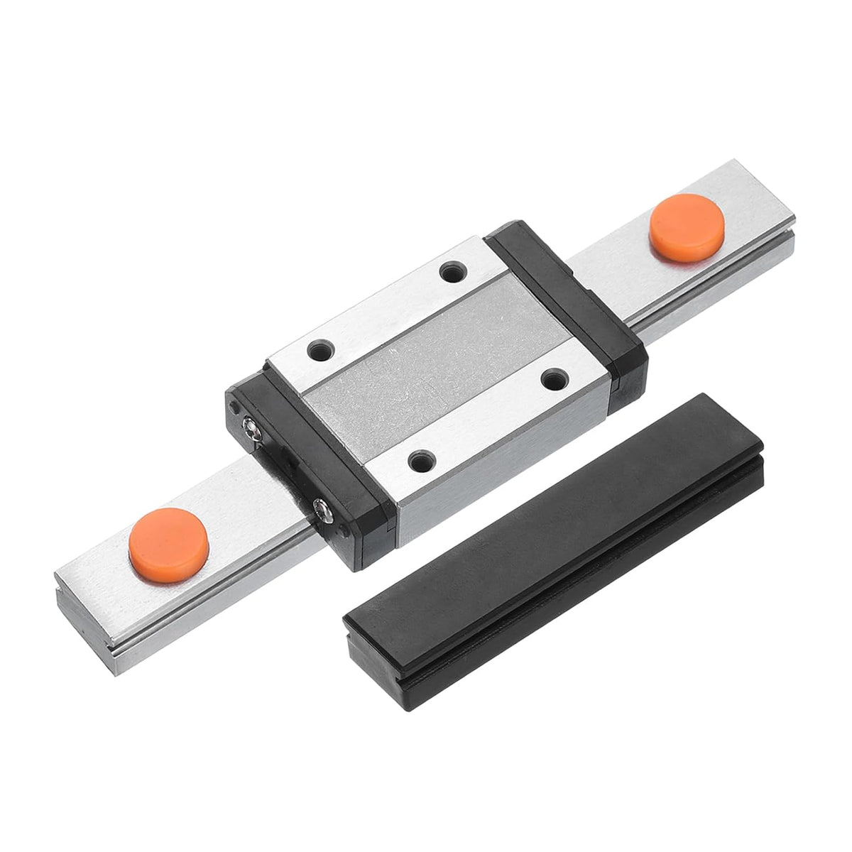MGN12 100mm Linear Guide Rail with MGN12H Sliding Carriage Block and Plastic Mini MGN12 Linear Guide for DIY 3D Printers and CNC Machine, Black