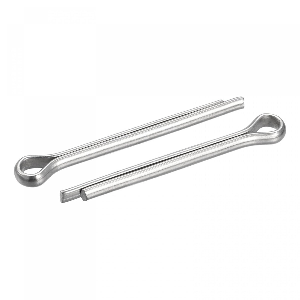Split Cotter Pin, 6mm x 70mm Stainless Steel Clip Fastener Fitting for Automotive, Mechanics, Silver Tone, 2Pcs