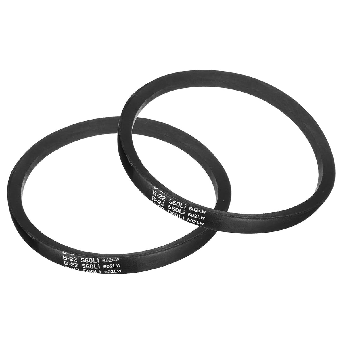 2pcs B22 Rubber V Belt, B Section V-Belt 24.7" Outside Circumference x 0.67" Width x 0.43" Thick, Industrial Power Transmission Belt, Black