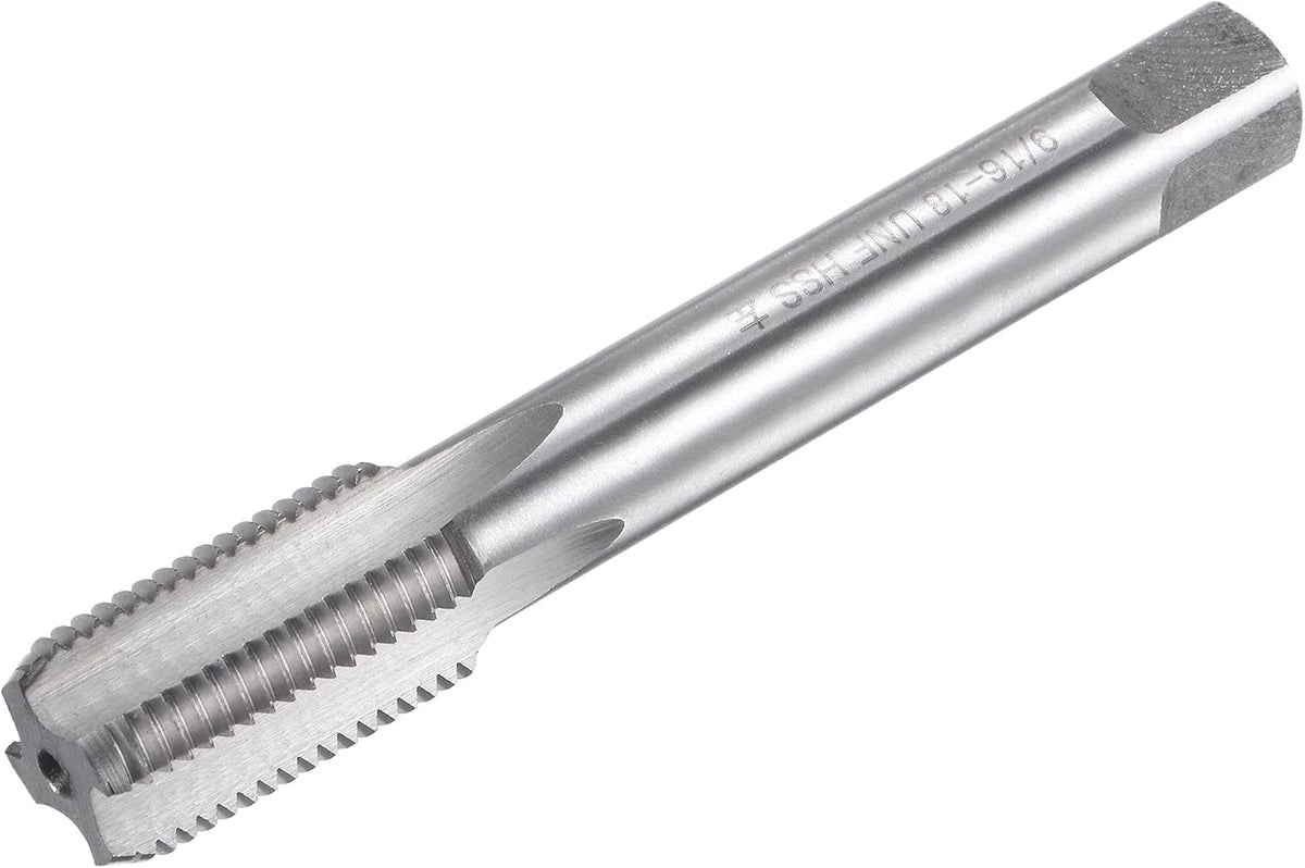 Thread Milling Threading Tap 9/16"-18 UNF, Left Hand Machine HSS (High Speed Steel) 6542 Uncoated 4 Straight Flutes 2B Tolerance Grade