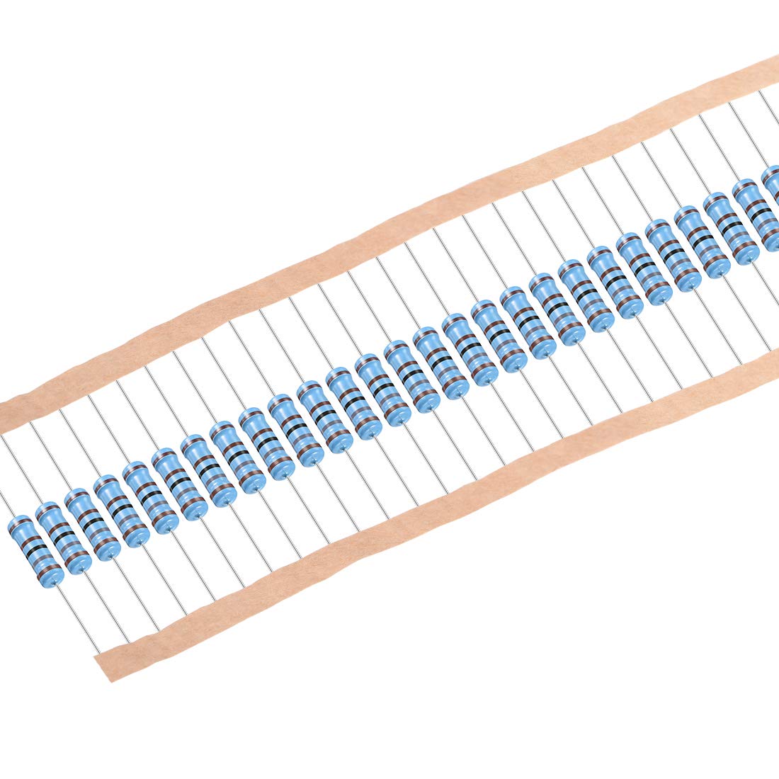 30Pcs 1.8K Ohm Resistor, 2W 1% Tolerance Metal Film Resistors, Lead, 5 Bands for DIY Electronic Projects and Experiments