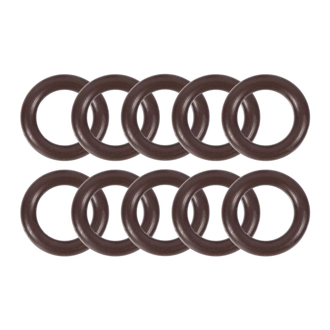 Fluorine Rubber O-Rings 14mm OD 9.2mm ID 2.4mm Width, Metric FKM Sealing Gasket, Pack of 10