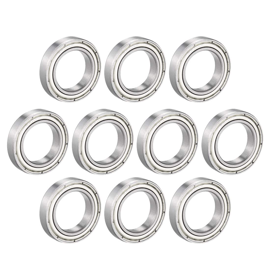 6802Z Deep Groove Ball Bearing Single Shield 1060802, 15mm x 24mm x 5mm Chrome Steel Bearings (Pack of 10)