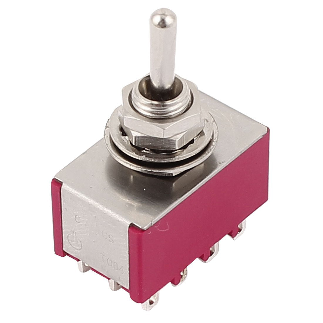 AC 250V/120V 2A/5A 4PDT ON/Off/ON 3 Positions 12 Pin Toggle Switch Red