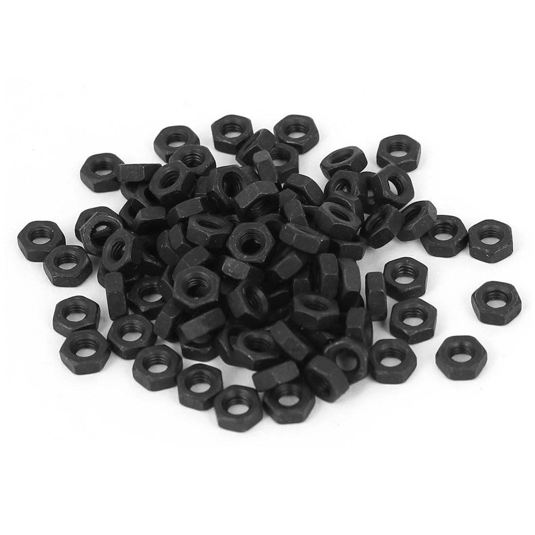 a16033100ux0563 M3 Carbon Steel Grade 8 Hexagon Hex Nut Black Carbon Steel (Pack of 100)