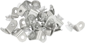 20mm x 15mm Metal Corner Brace Joint Right Angle Bracket Silver Tone 20Pcs