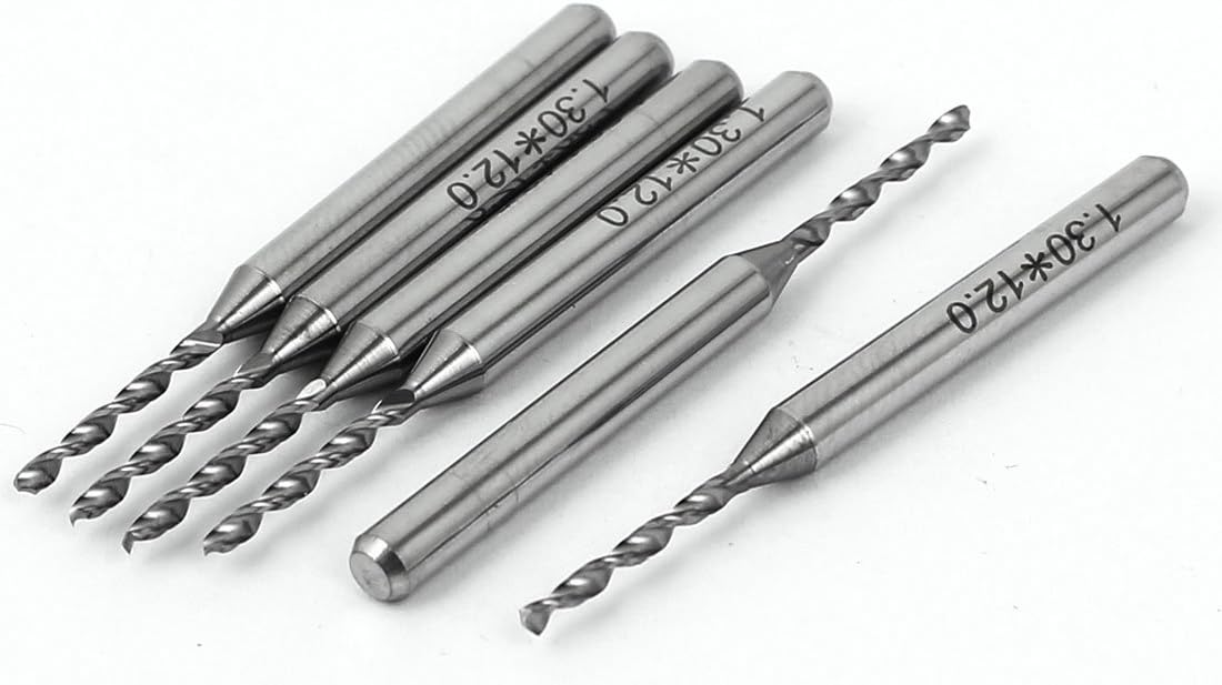 1.3mm Cutting Diameter PCB Print Circuit Board Carbide Micro Drill Bits 6 Pcs