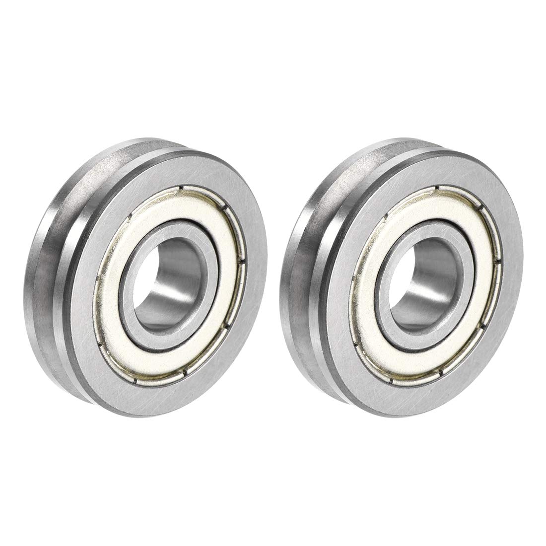 V6000ZZ V-Groove Shaped Bearing 10x30x8mm Double Metal Shielded Chrome Steel Roller Guide Bearing 2pcs