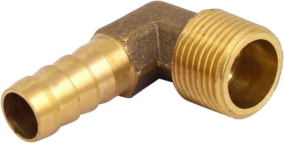 3/8BSP Male Thread 10mm Hose Barb Fitting Right Angle Elbow Coupler Connector