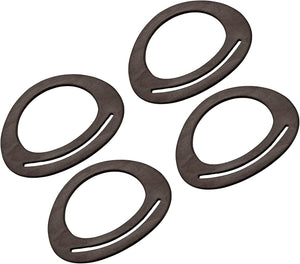 Wooden Purse Handles, 7.6" 4Pcs D Shape Handbag Handle Replacement Accessories for Purse Making DIY Handmade Beach Bag Straw Bag, Brown