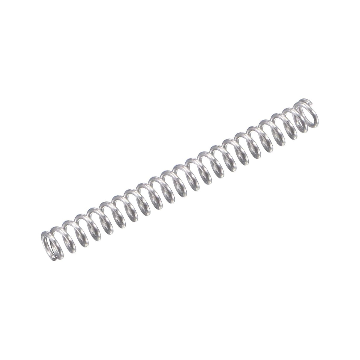 Compression Spring,304 Stainless Steel,2mm OD,0.3mm Wire Size,9mm Compressed Length,15mm Free Length,3.9N Load Capacity for Home Projects, Silver Tone, 10pcs