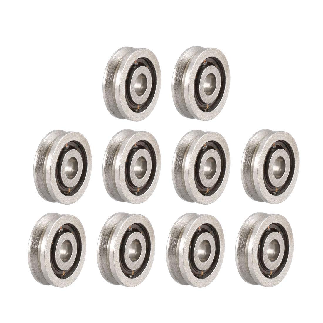 TV0310 Deep V Groove Guide Ball Bearings 3x10x3mm Single Sided Sealed (GCr15) Chrome Steel Bearings 10pcs