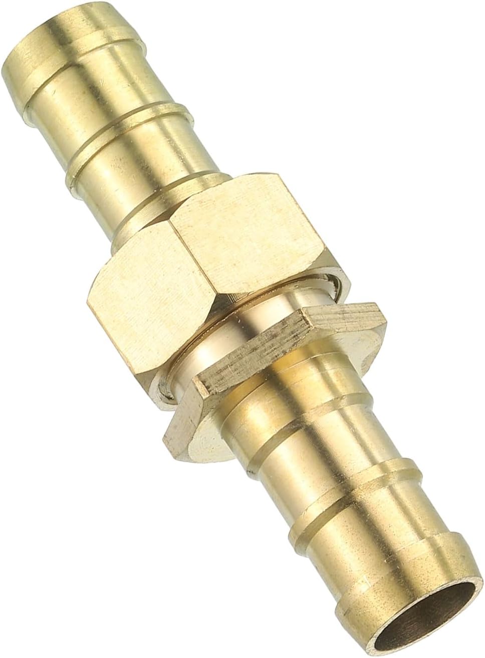 1 Pcs Brass Hose Barb Fitting Straight Connector Coupler, 9/16" ID Brass Fitting Air Hose Fittings with Washer for Connecting Water Fuel Air, Oil Hoses