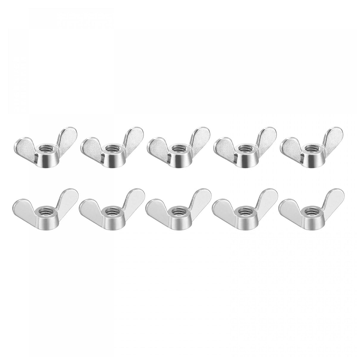 M5 M6 Wing Nuts Zinc Plated Fasteners Parts Butterfly Nut, Total 10pcs