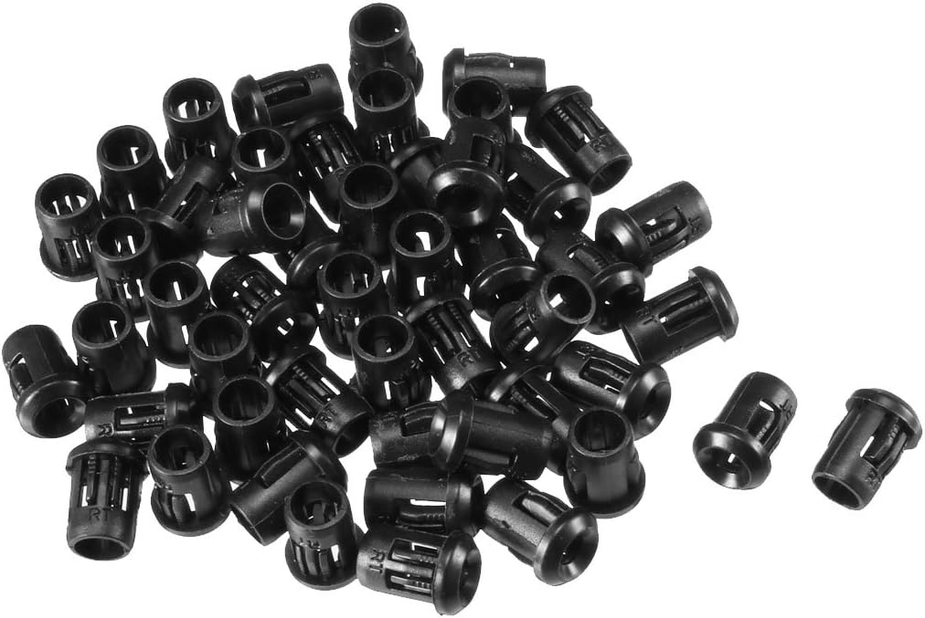50Pcs Lamp Socket Light-emitting Diode Holder Clip Bezel Mount 3mm LED Holders Panel Display Plastic Black