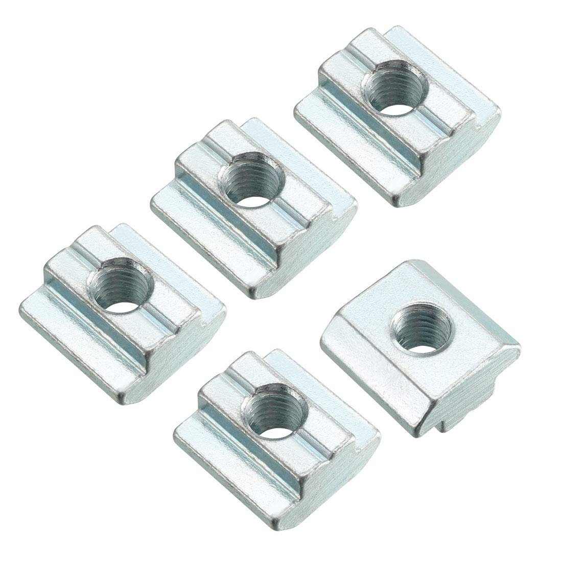 Slide in T-Nut, M8 Threaded for 4545 Series Aluminum Extrusions Profile, Pack of 12