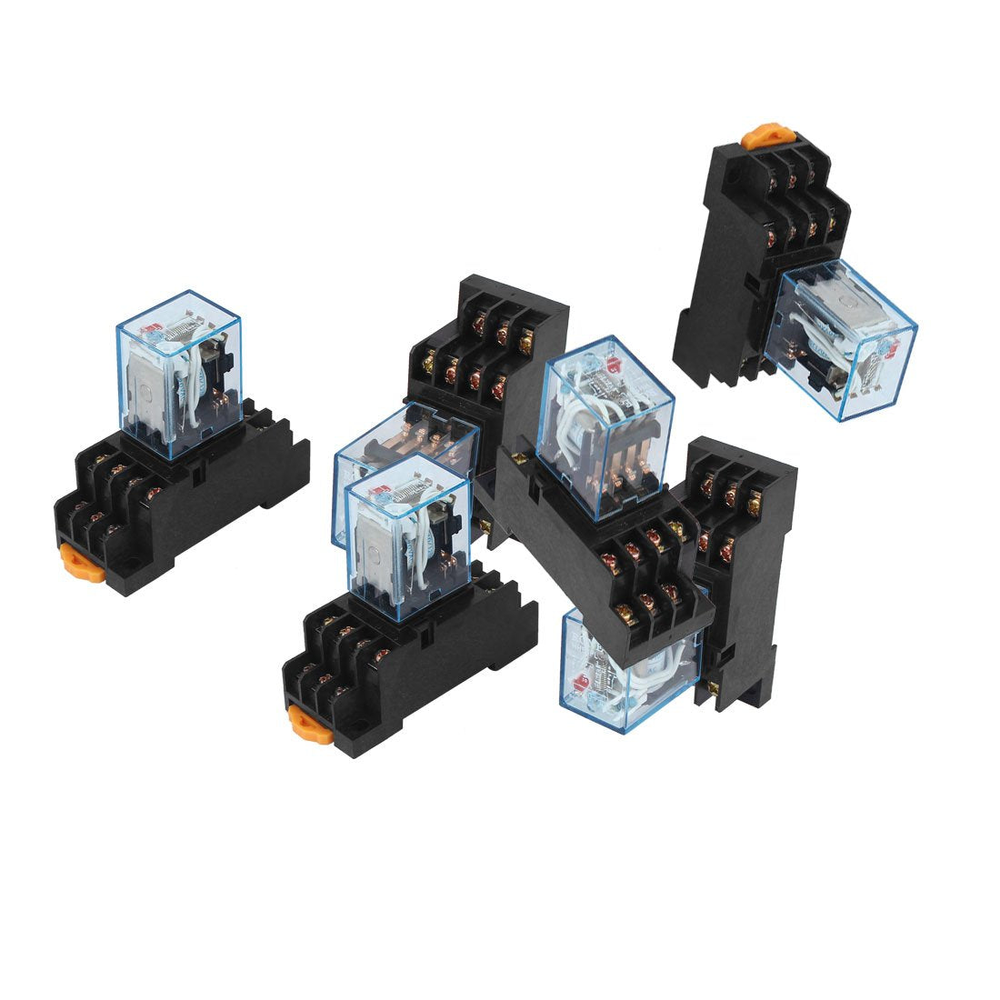 6 Pcs AC 110V Coil Power Relay HH54PL 14PIN with Socket Base