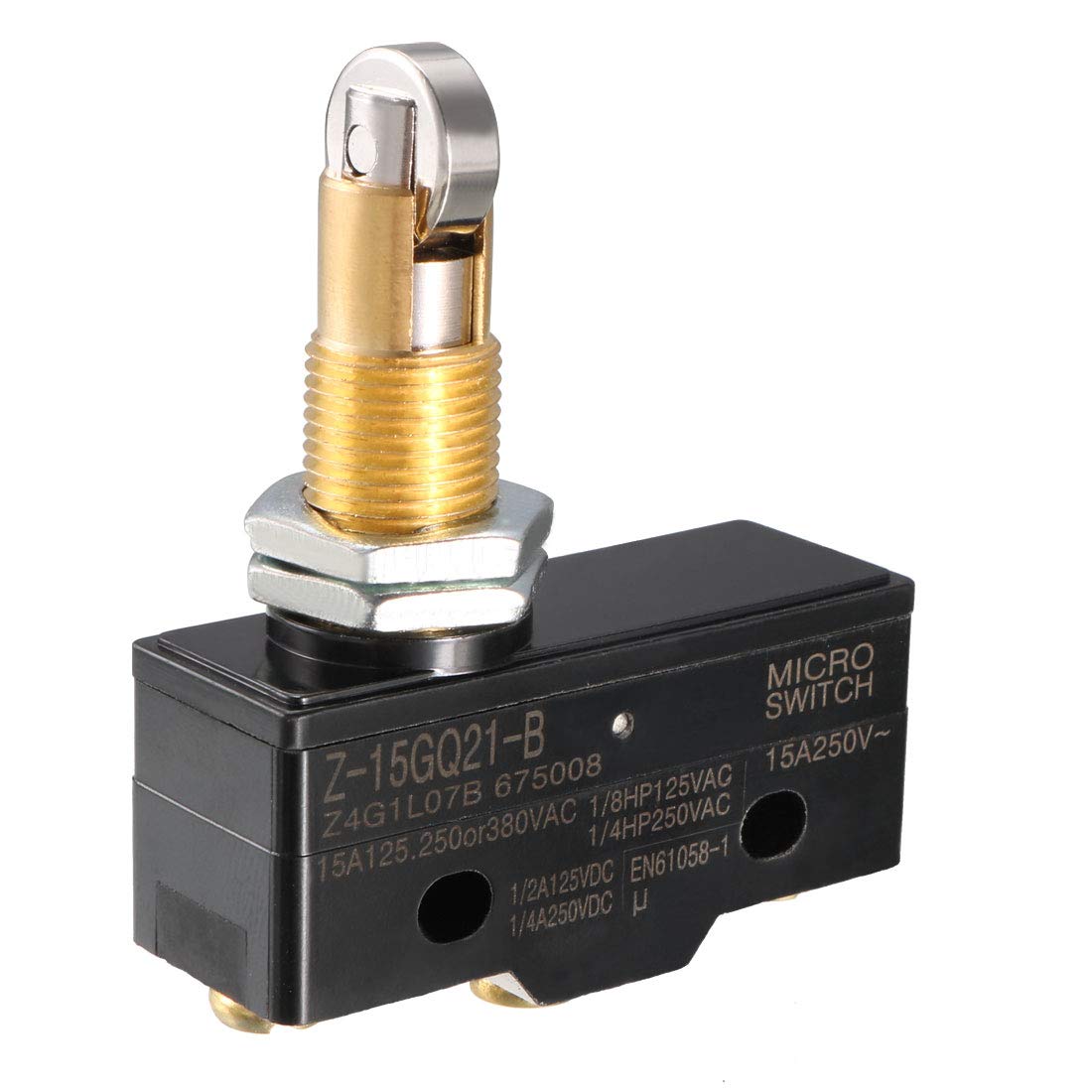 Z-15GQ21-B 1NO + 1NC Panel Mount Roller Plunger Micro Limit Switch
