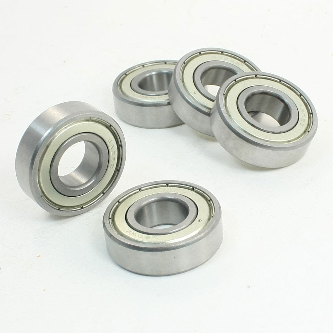 5 Pcs 17mm x 40mm x 12mm Metal Shielded Deep Groove Ball Bearings