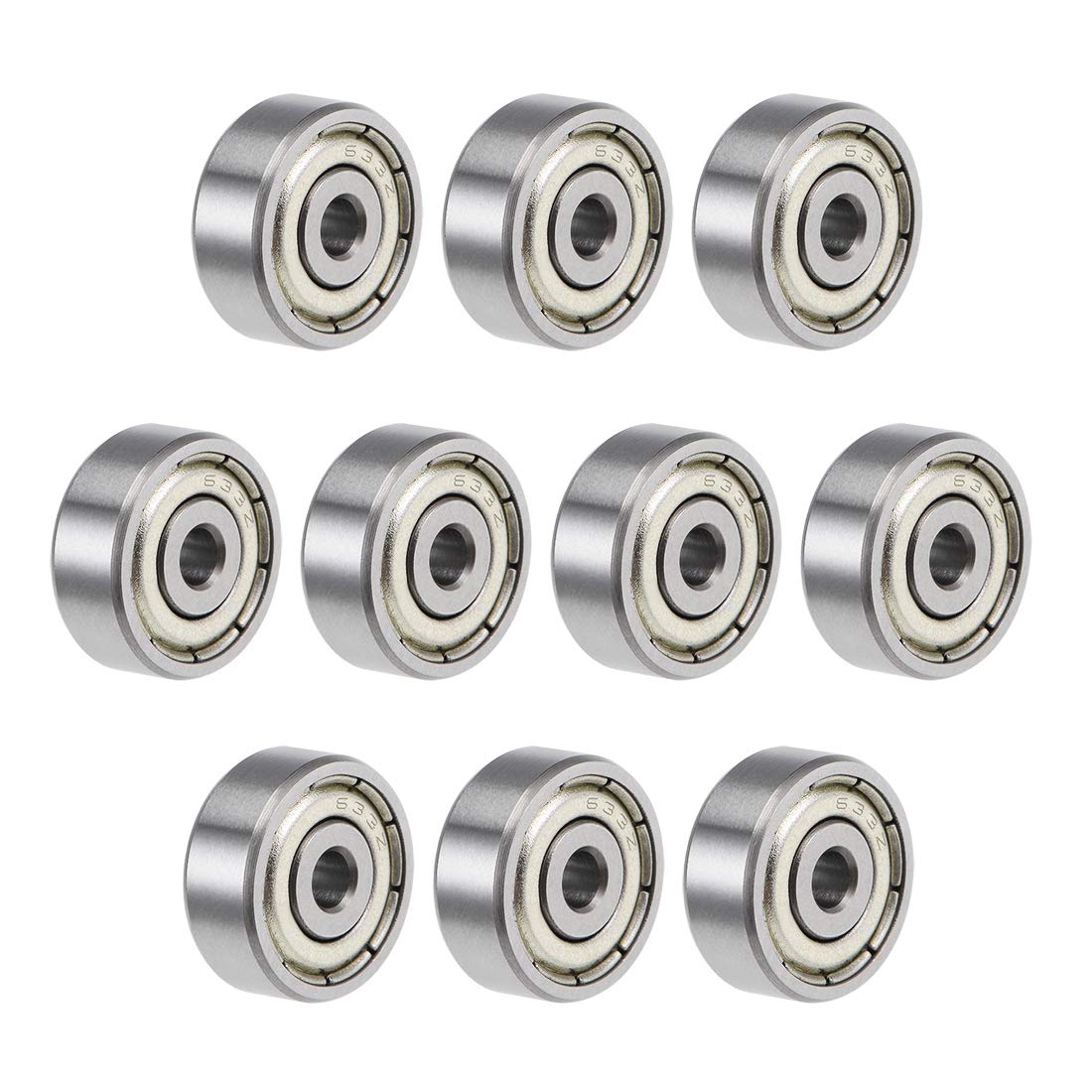 633ZZ Deep Groove Ball Bearings 3mm Inner Dia 13mm OD 5mm Bore Double Shielded Chrome Steel Z2 10pcs