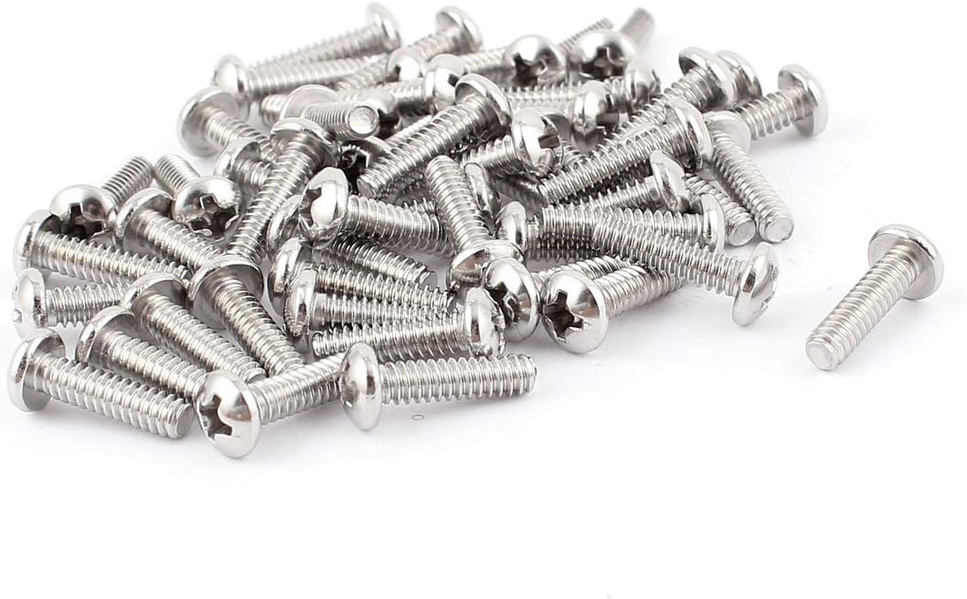 #6-32 x 1/2 Inch Phillips Truss Head Bolts Machine Screws 50 Pcs