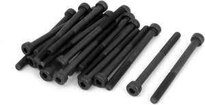 M4 x 50mm 12.9 Alloy Steel Hex Socket Head Cap Screws Bolt Black 20pcs