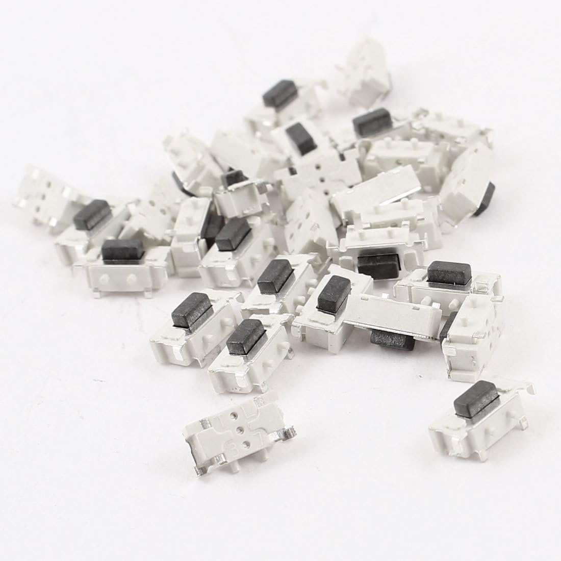30 Pcs Surface Mounted Devices SMT Momentary SPST Tactile Tact Switch White 6x3x3.5mm