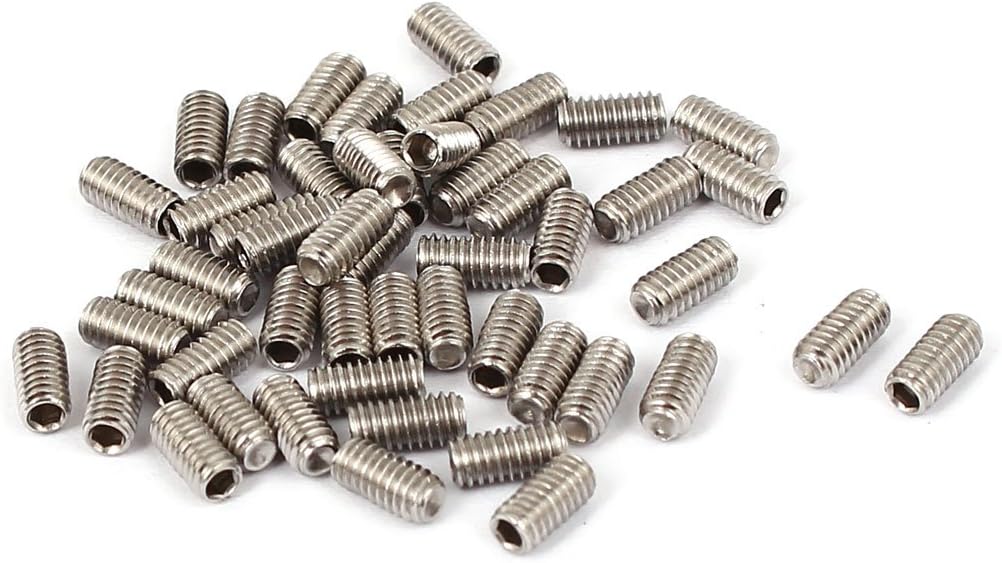 M2.5x5mm Cup Point Hex Socket Grub Set Screws 50pcs for Gear