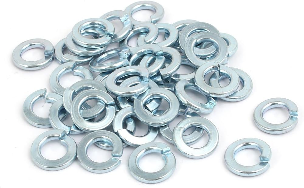 40pcs 5/16-inch Inner Dia Carbon Steel Split Lock Spring Washer Silver Blue