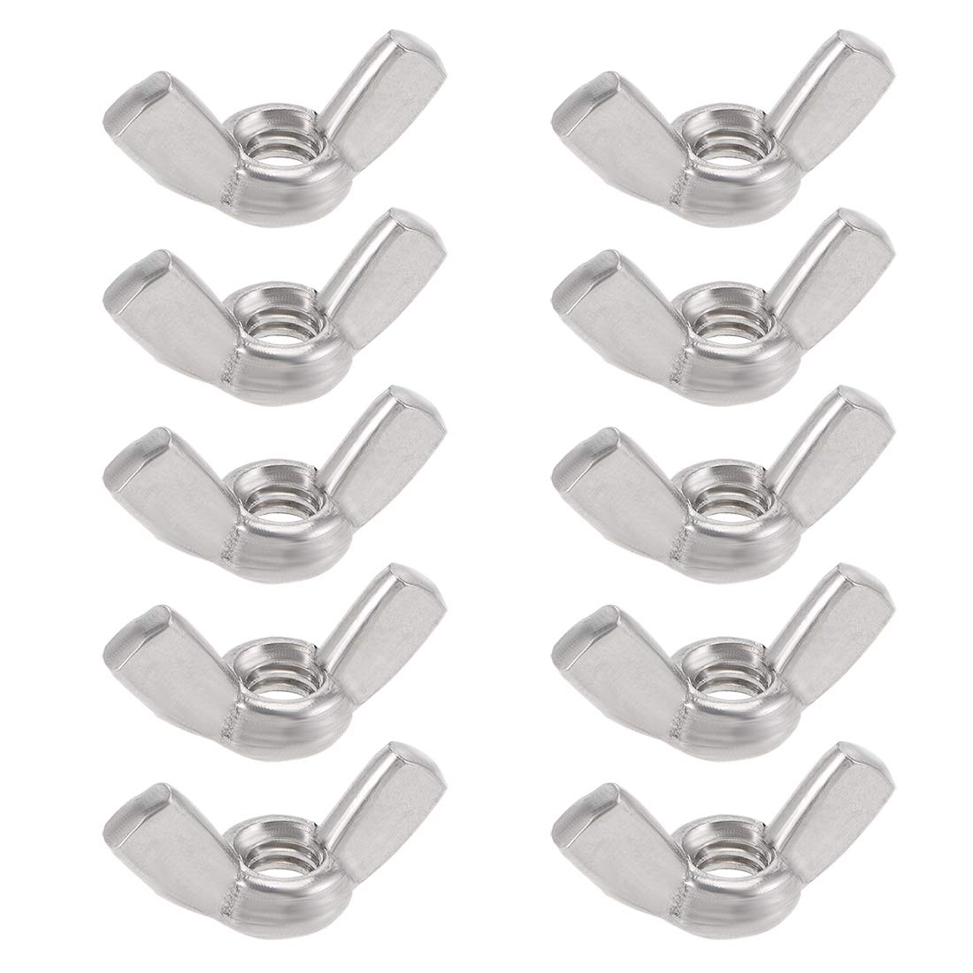 #1/4"-20 Wing Nuts 304 Stainless Steel Shutters Butterfly Nut Hand Twist Tighten Fasteners Parts 10pcs