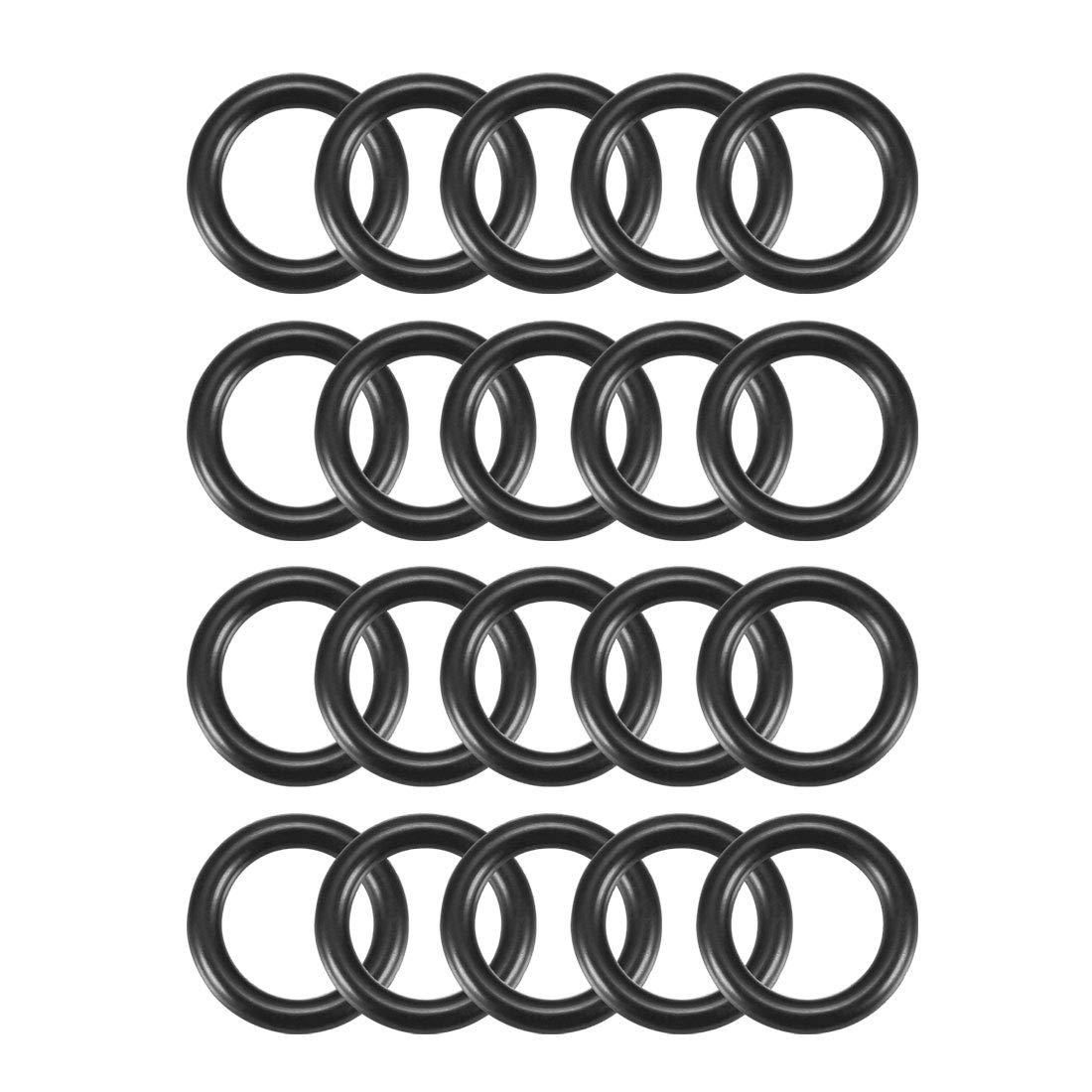 Nitrile Rubber O-Rings, 15mm OD 10.2mm ID 2.4mm Width, Metric Sealing Gasket, Pack of 20