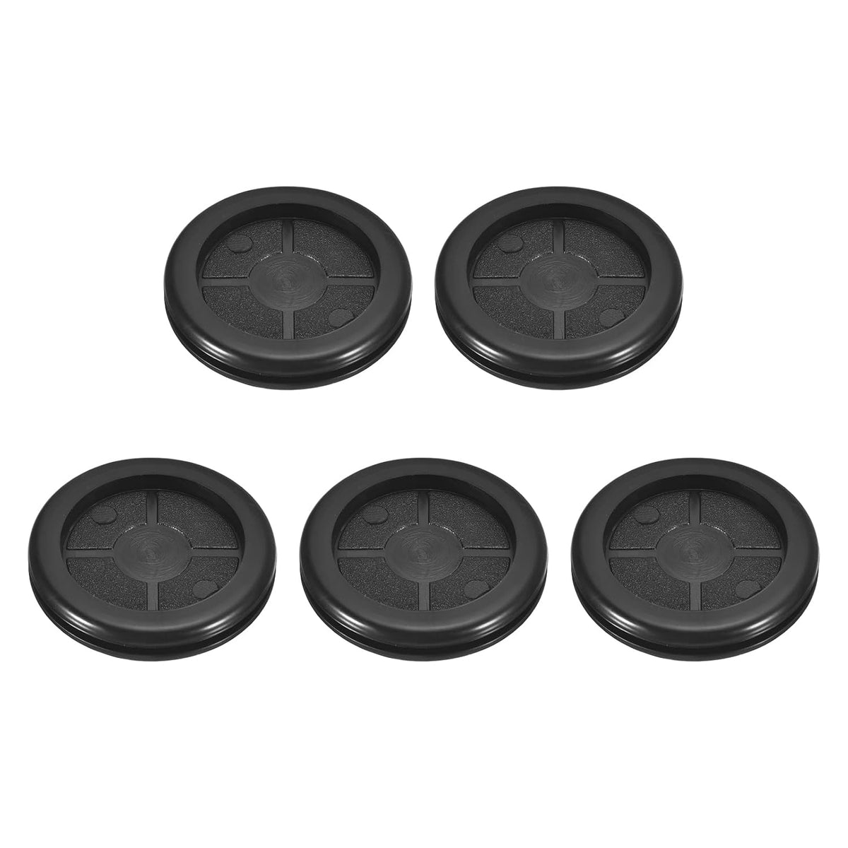 5Pcs Rubber Grommets 1-9/16" (40mm) Drill Hole, 1-1/4" (32mm) ID Double Sided Hole Plugs Ring Gasket for Firewall Cable Wire Protecting, Black