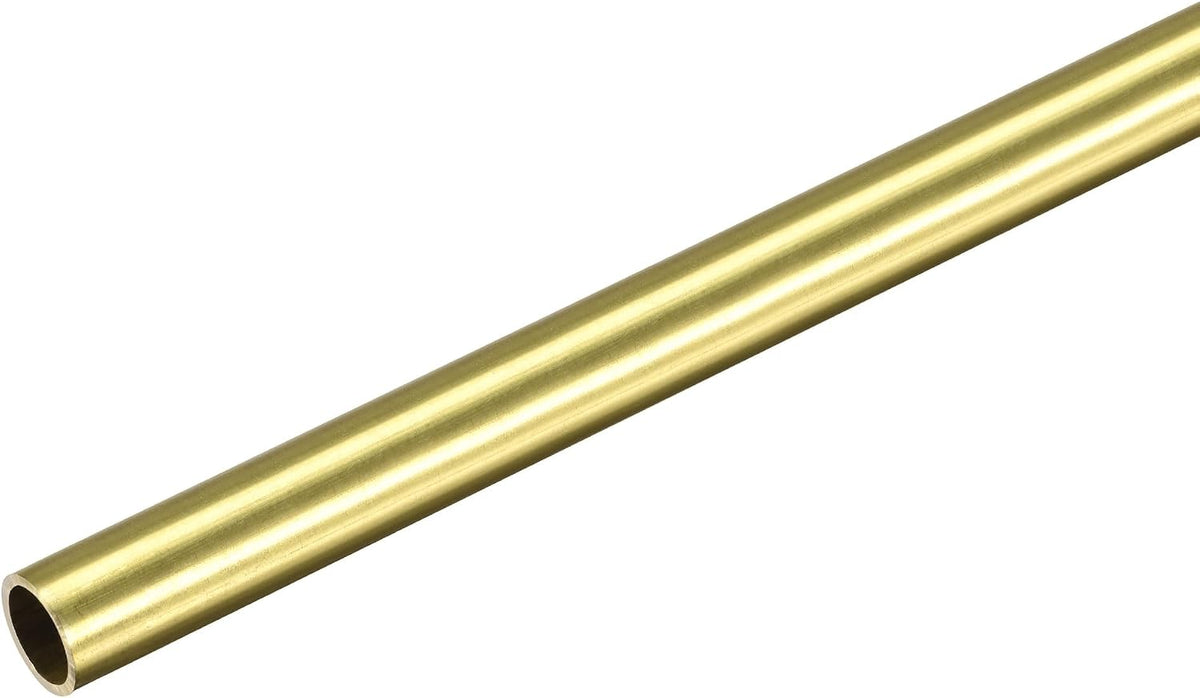 Brass Tube, 8mm OD x 1mm Wall Thickness x 400mm Length Seamless Round Metal Tubing for Industry, DIY Projects