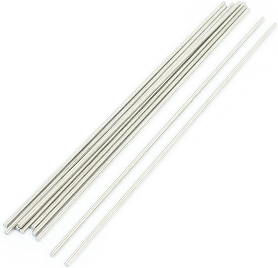 10Pcs 160 x 2.5mm Stainless Steel Cylinder Linear Rail Round Rod Axle