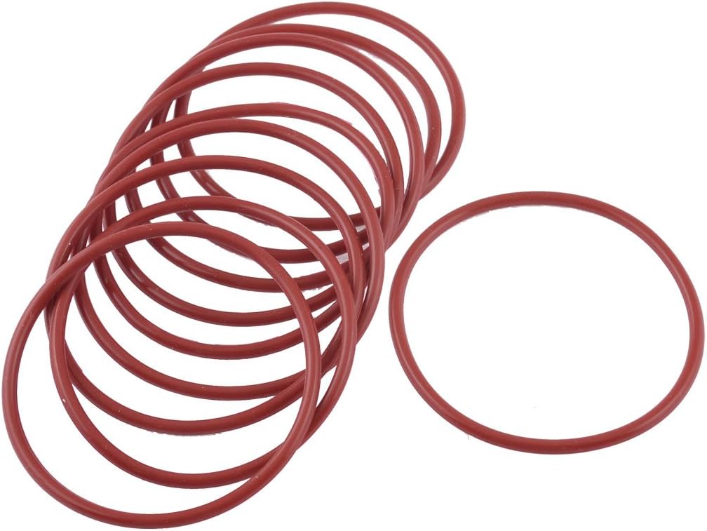 10x Rubber Oil Seal O Rings Gaskets Washers, Red, 50mm x 2.5mm x 45mm