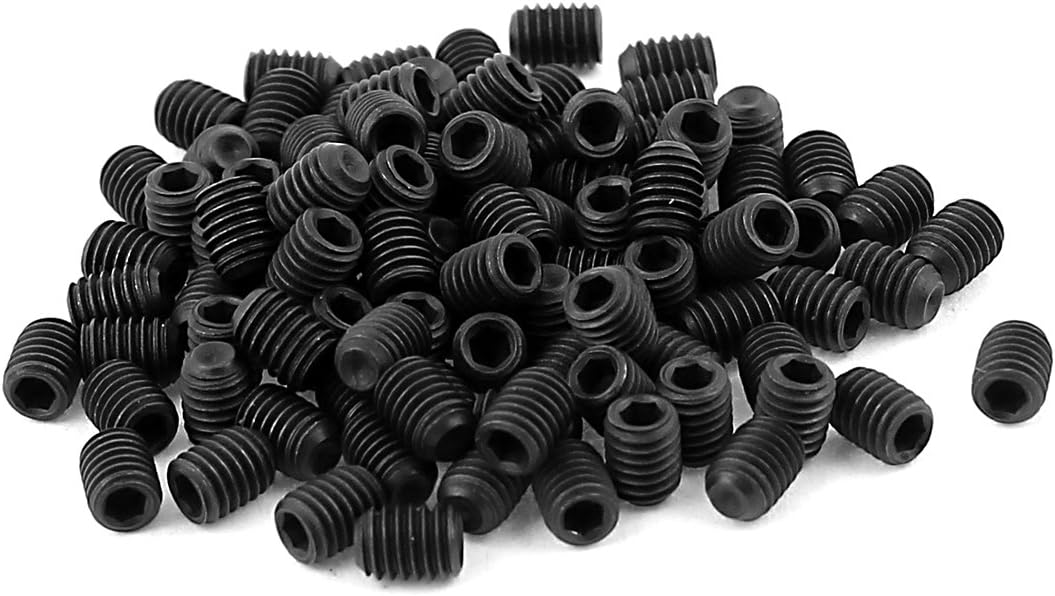 M3x4mm 12.9 Alloy Steel Hex Socket Set Cap Point Grub Screws 100pcs