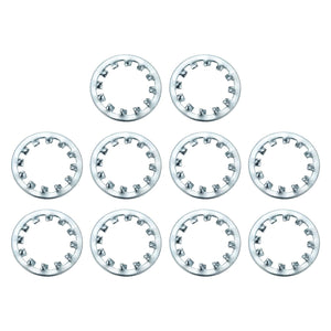 10Pcs 7/8 Internal Tooth Lock Washer, Zinc-Plated Carbon Steel Multi-Tooth Star Washer Locking Fastener, Silver Tone