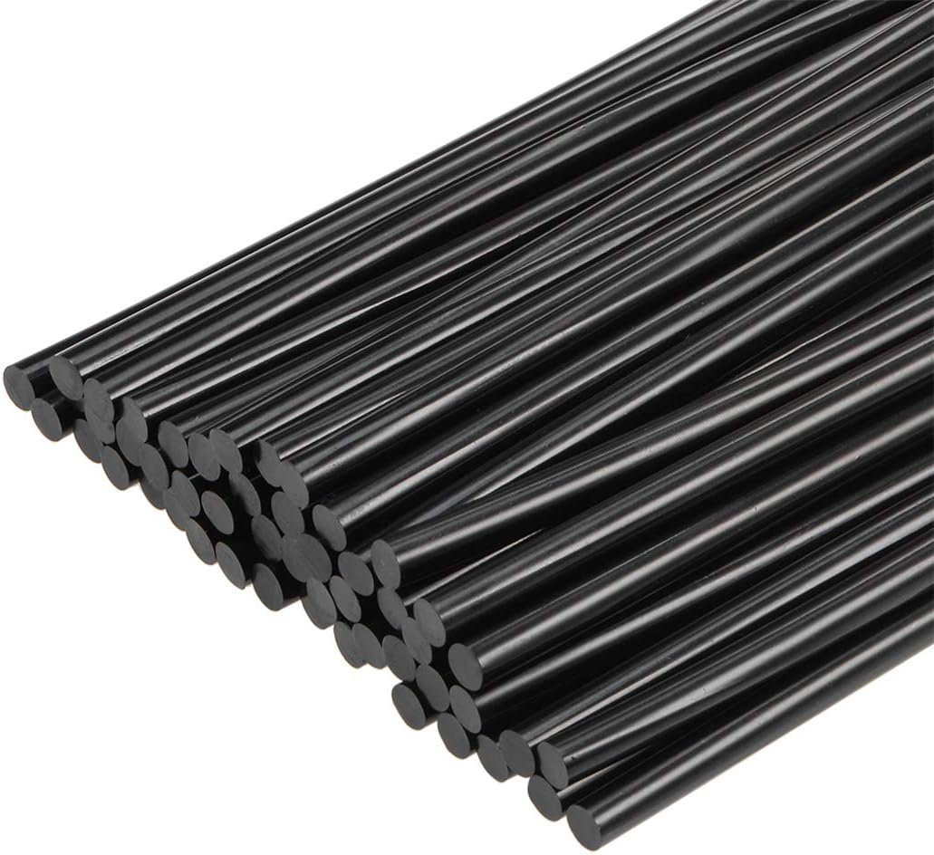 LinkMejor Mini Hot Glue Gun Sticks 4-inch x 0.27-inch for Glue Guns, Black 50pcs