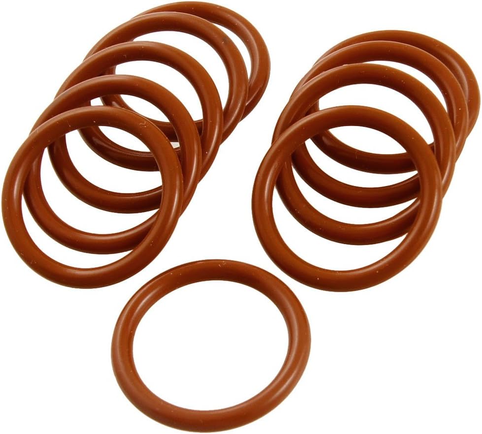 Silicone O-Ring, 28mm OD, 22mm ID, 3mm Width, VMQ Seal Rings Gasket, Red, Pack of 10