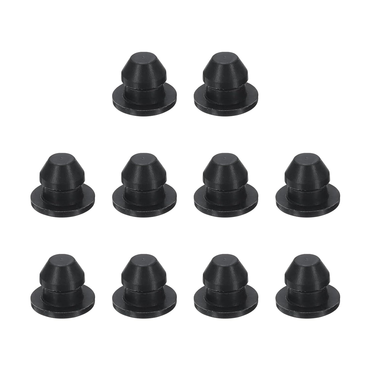 10pcs Hole Plug 3/16 Inch (5mm) Button Plugs Fit for 4.5mm Hole, Snap in Locking Hole Tube Plug Silicone Tube Waterproof Plug Tube Plug, Black