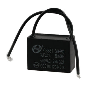 a12070400ux0399 CBB61 450V 3uF Polypropylene Film Motor Capacitor